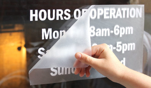 Window Graphic Hours of Operation