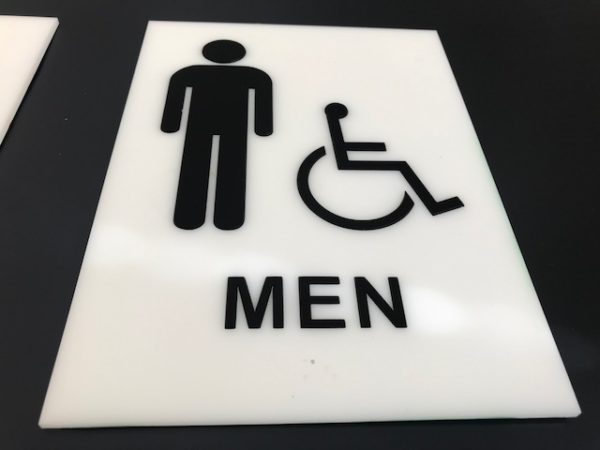 ADA Signage for a Mens Restroom
