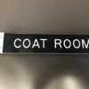 Coat Room Engraving